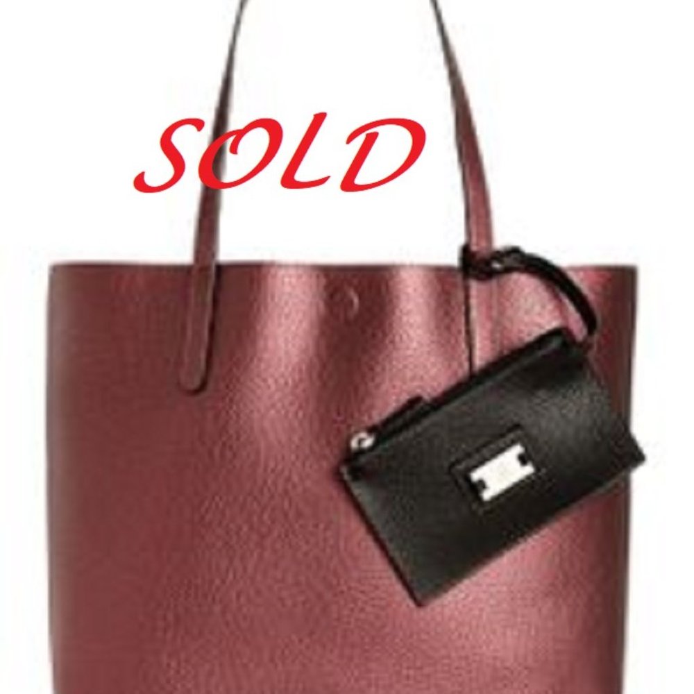 Style & Co Reversible Clean Cut Pearl Maroon/Black